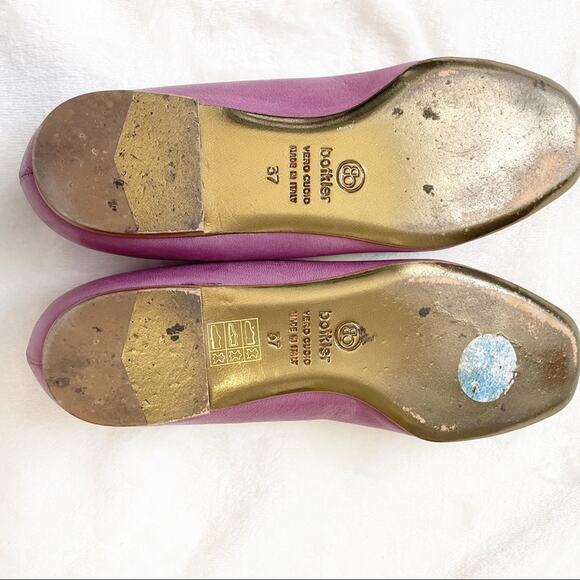Botkier purple loafer flat leather size 37 designer square toe - Picture 7 of 8